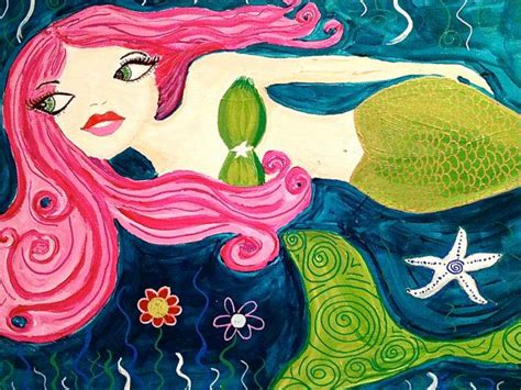 Whimsical Mermaid Painting By Beckyswhimsicalart On Etsy 15000 In