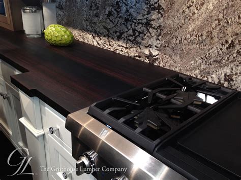 Custom Wenge Dark Wood Countertop Displayed At Kbis 2014