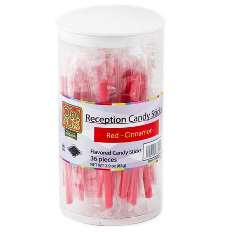 Red Reception Candy Sticks Cinnamon Wrapped Candy Bulk Candy Oh