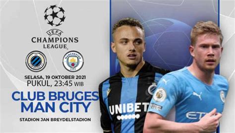Link Live Streaming Liga Champions Club Brugge Vs Manchester City