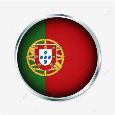 Rounded Flag Icon Of Portugal Vector Portugal Portugal Flag Portugal