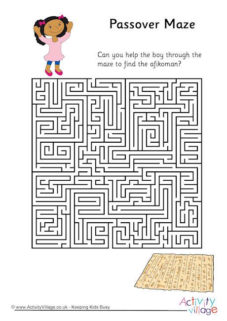 Coloring is a very useful hobby for kids. Passover Maze 3
