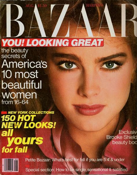 Brooke Shields Covers Harpers Bazaar Magazine United States August 1981