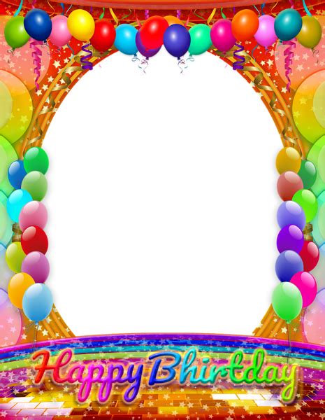 Happy Birthday Transparent PNG Frame | Happy birthday photos, Birthday frames, Happy birthday