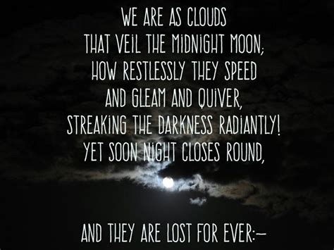 Mutability We Are As Clouds That Veil The Midnight Moon By Percy