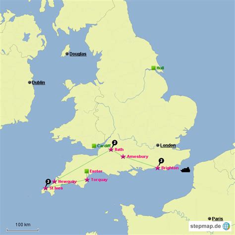 Weitere ideen zu england karte, england, karten. StepMap - Roadtrip England - Karte 1 - Landkarte für Europa