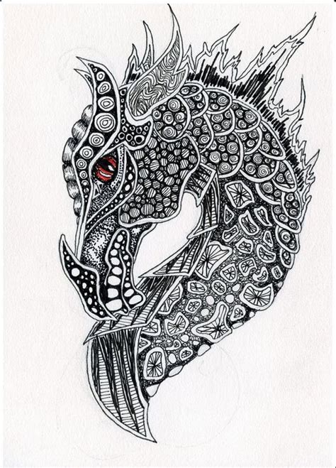 Zentangle Art Dragon Art Zentangle Animals