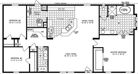 3 bedroom / 2 bath living area = 2352 sq. Three Bedroom Mobile Homes Floor Plans | Jacobsen Homes