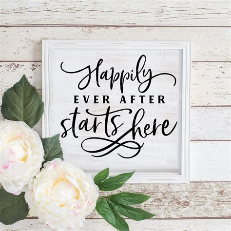 Happily Ever After Starts Here Wedding Sign Sofontsy