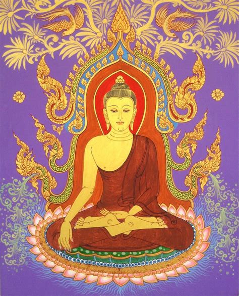 Original Lord Buddha Art Paintings For Sale Royal Thai Art