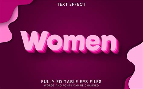 Pink Women Text Effect 1073541 Vector Art At Vecteezy