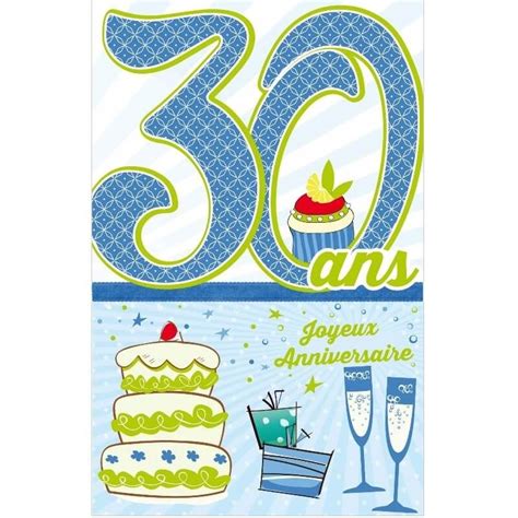 Carte Anniversaire 30 Ans Homme