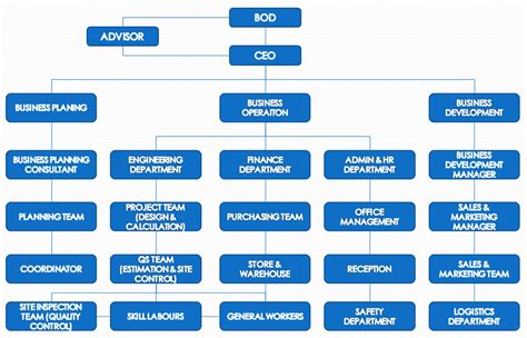 Organisation Chart Of Company