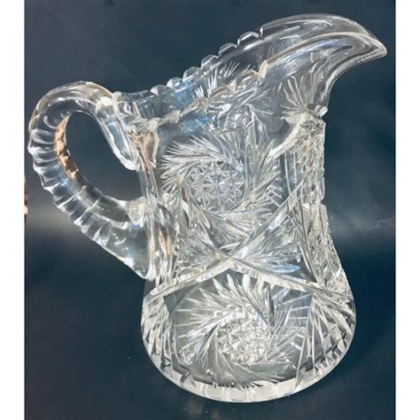 American Brilliant Cut Glass Pitcher Chairish