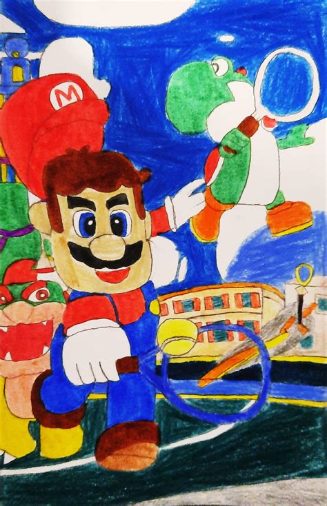 Mario Power Tennis (Mixed Media Book) by zacharydykeman on DeviantArt