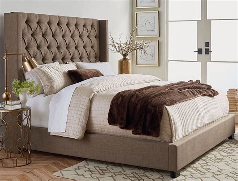 Suede divan bed set with memory mattress and headboard 3ft 4ft 4ft6 double 5ft. Westerly Brown Upholstered King Bed Set | The Furniture Mart