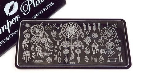 Pamper Plates Professional Nail Stamping Plates Design 36 Dream