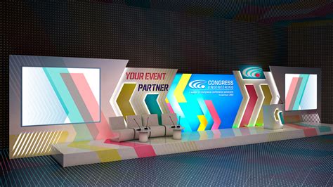 3d Project Corporate Event Stage Design Behance