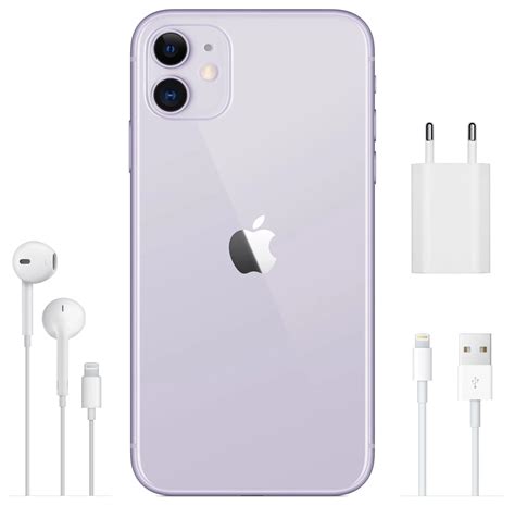 Apple Iphone 11 64gb Purple A2221 With Charger And Earpods