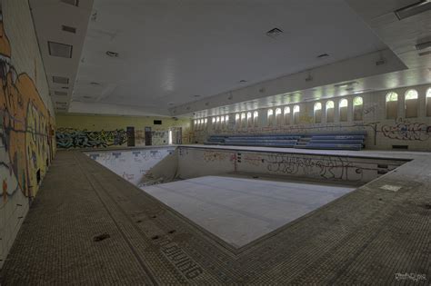 Swimming Pool Inside An Abandoned High School In Detroit 5199 X 3461