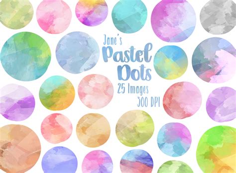 Watercolor Dots Graphics Set Digitalartsi