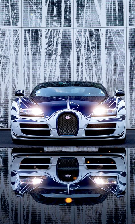 Bugatti Veyron Grand Roadster Sport De Face Voiture De Luxe 1280x2120