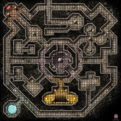 Deep L A Torsion Temple Nogrid Vtt By Zatnikotel On Deviantart Dungeon Maps Fantasy Map