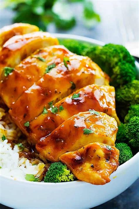 Add a portion of the whole grain mustard and olive oil to a large bowl and stir to combine. Baked Honey Mustard Chicken | Creme De La Crumb