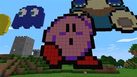 Kirby Pixel Art Minecraft Project