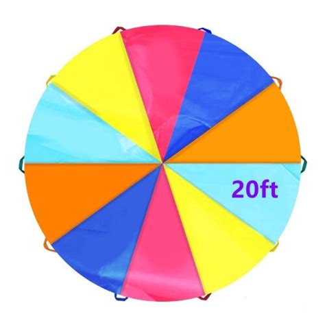 Spinfox 6ft Play Parachute With 8 Handles Multicolored Parachute For