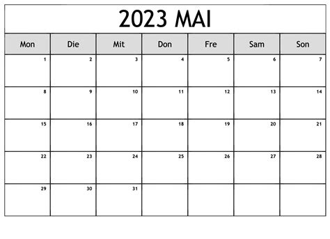 Feiertage Mai 2023 Kalender Zum Ausdrucken The Beste Kalender Gambaran