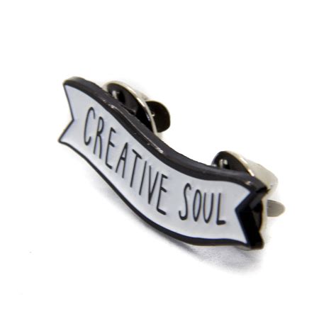 Creative Soul Artist Enamel Pin Positive Quote Banner Brooch Etsy