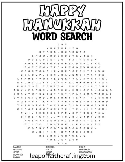 Free Hanukkah Worksheet 7 Page Activity Book Leap Of Faith Crafting