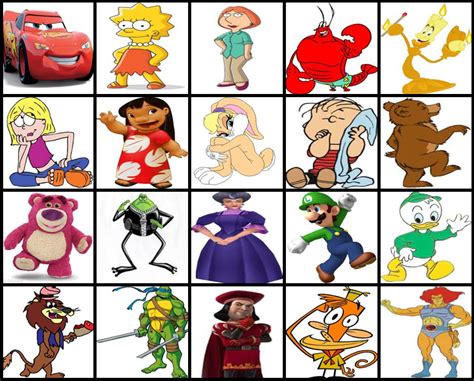 L Cartoon Characters By Picture Quiz Stats By Thejman