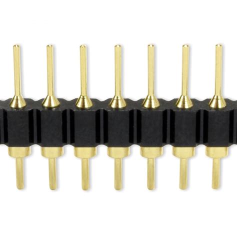 254mm Male Pin Header Pin Header 40 Pins 5mm Rounded Gold Plated Unit