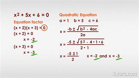 quadratic formula equation    examples