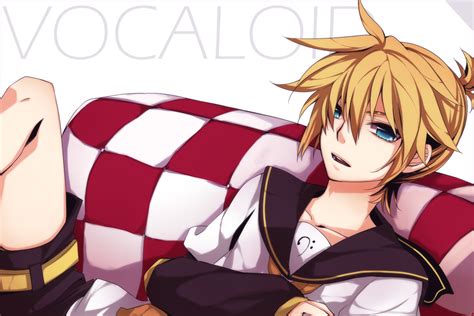 All Male Blonde Hair Blue Eyes Kagamine Len Male Vocaloid Anime