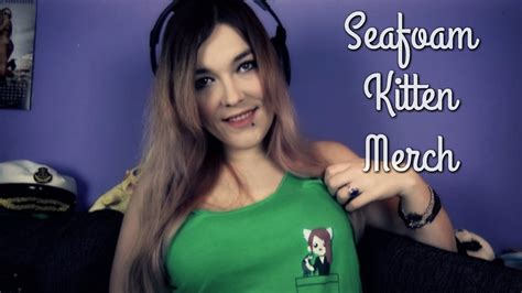 Asmr★ Seafoam Kitten Merch Lots Of Fabric Sounds And Rambles Youtube