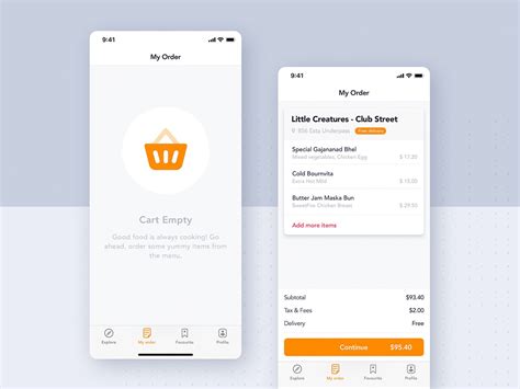 Food Delivery Ui Kit My Order Screen Uplabs