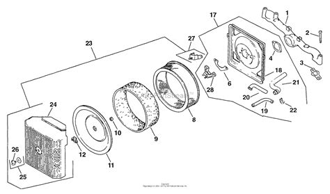 25 hp kohler engine parts diagram. Kohler CV25-69500 BASIC 25 HP (18.61 kW) Parts Diagram for Air Intake - Style B 10-24-18 (TP ...