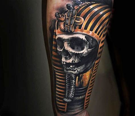 egypt skull tattoo by benjamin laukis skull tattoo egyptian tattoo sleeve tattoos