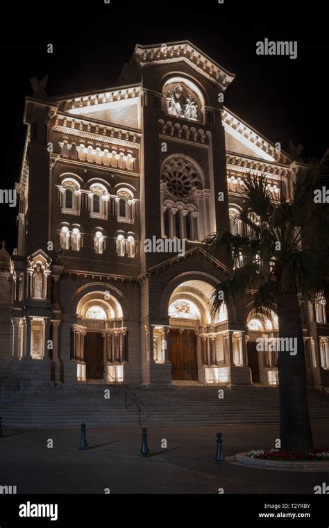 Facade Of The Monaco Cathedral Of Our Lady Immaculate Stock Photo Alamy