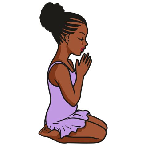 Nubian Svg Afro Girl Svg Dxf Png Afro Woman Pray Svg Silhouette Cut