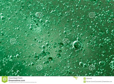 Green Water Air And Oil Mixed For A Bubbly Effect Stock Photo Image