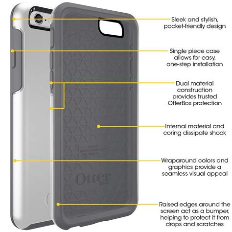 You can see these keys when you hold. OtterBox Symmetry for Apple iPhone 6/6S - Glacier: Amazon ...