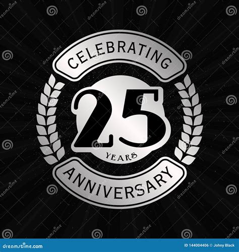 25 Years Celebrating Anniversary Design Template 25th Logo Vector And