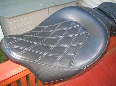 Mustang super touring seat with rider backrest. Buy Harley Davidson CVO Leather Touring Seat (Black w ...
