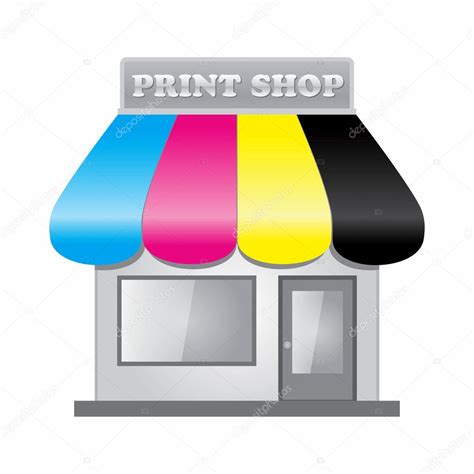 Print Shop Front — Stock Vector © Conceptw 10651880