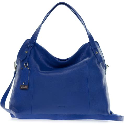 Cromia Italian Made Blue Buttersoft Leather Satchel