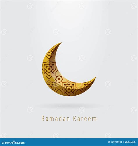 Crescent Moon Islamic Ramadan Kareem Stock Vector Illustration Of